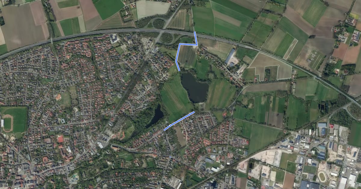 Маршрут Cloppenburg (55) - Cloppenburg (87) на спутниковом снимке