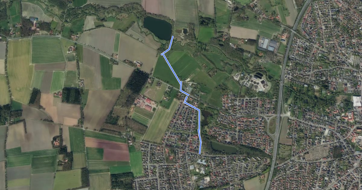 Маршрут Cloppenburg (65) - Cloppenburg (82) на спутниковом снимке