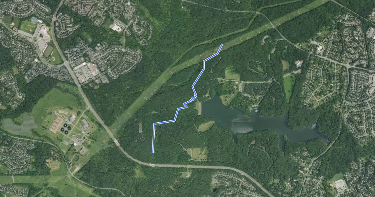 Маршрут Clopper Lake - Long Draught на спутниковом снимке