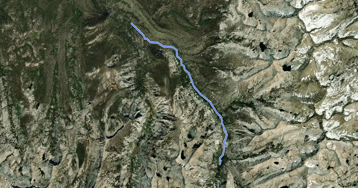 Маршрут Cloud Canyon Trail на спутниковом снимке