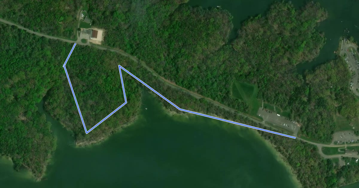 Маршрут Club Moss Trail на спутниковом снимке