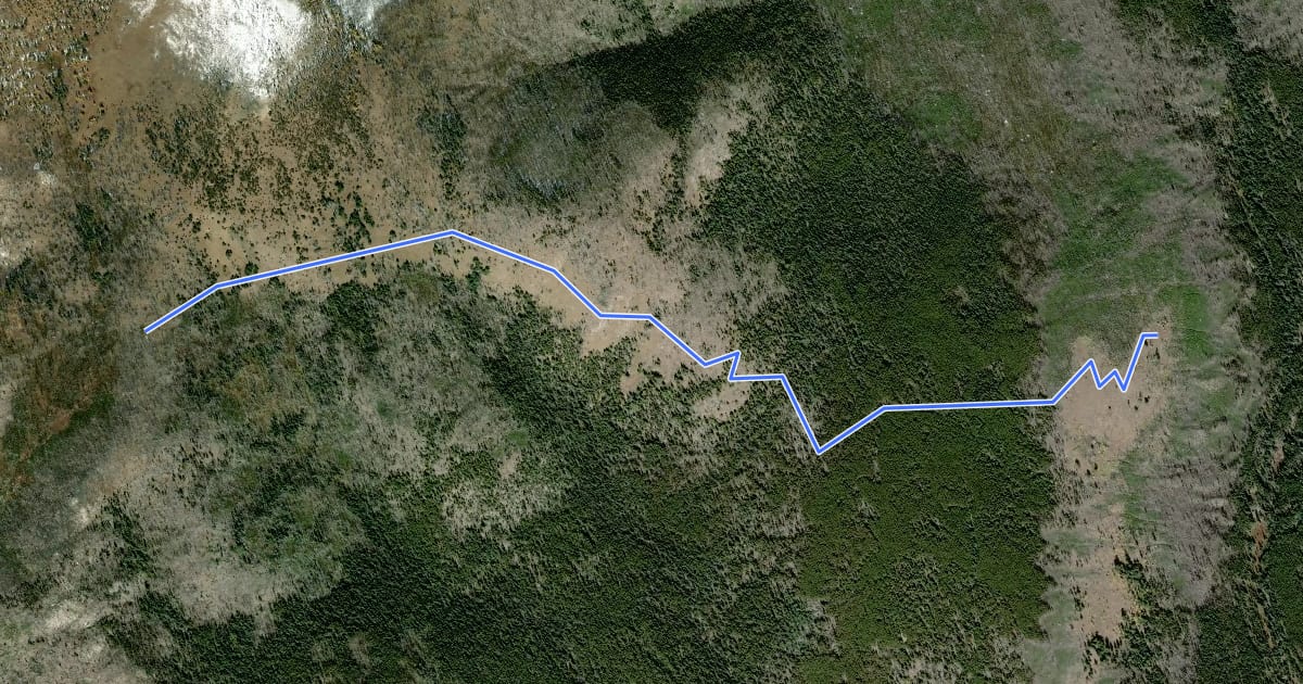 Маршрут Clutch Creek Trail на спутниковом снимке