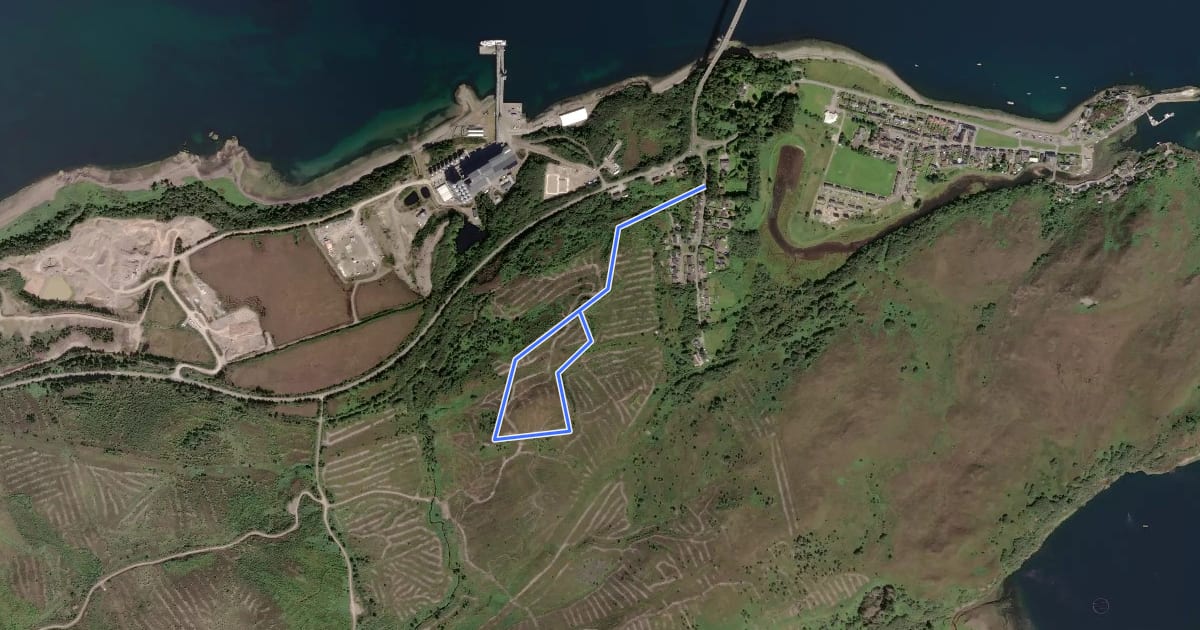 Маршрут Cnoc Trail на спутниковом снимке