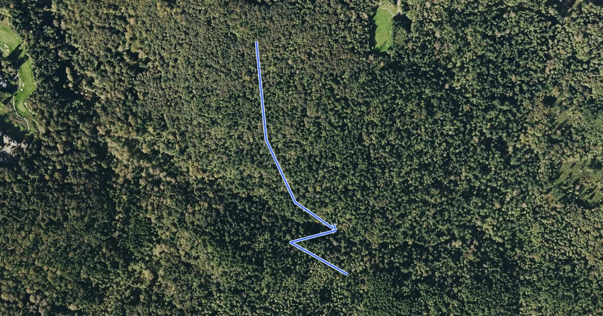 Маршрут Coal Creek Falls Trail на спутниковом снимке
