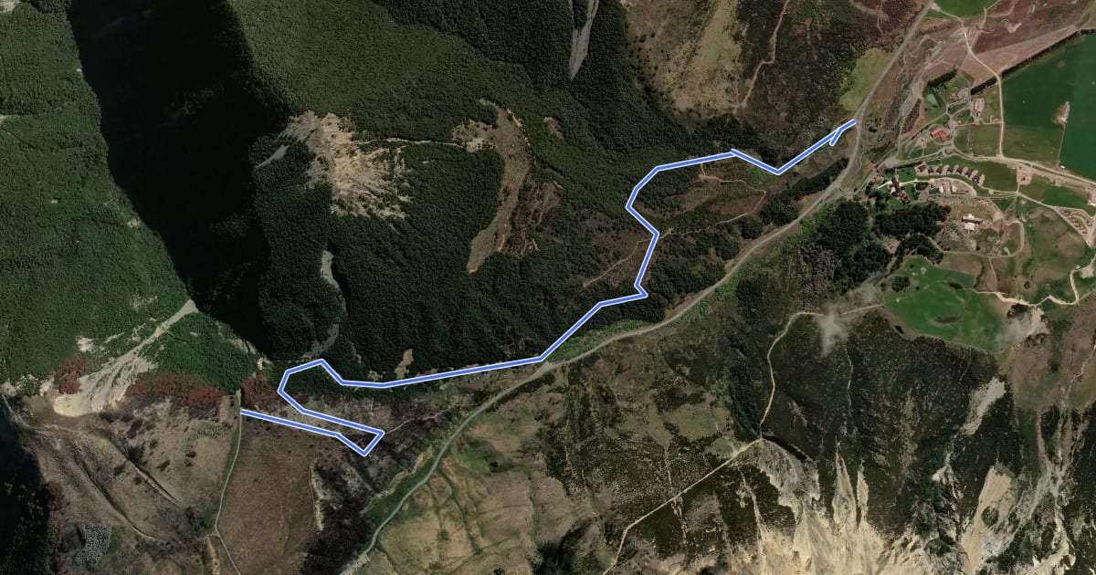 Маршрут Coal Pit Spur Track на спутниковом снимке