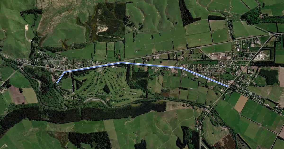 Маршрут Coalgate to Glentunnel Shared Path на спутниковом снимке