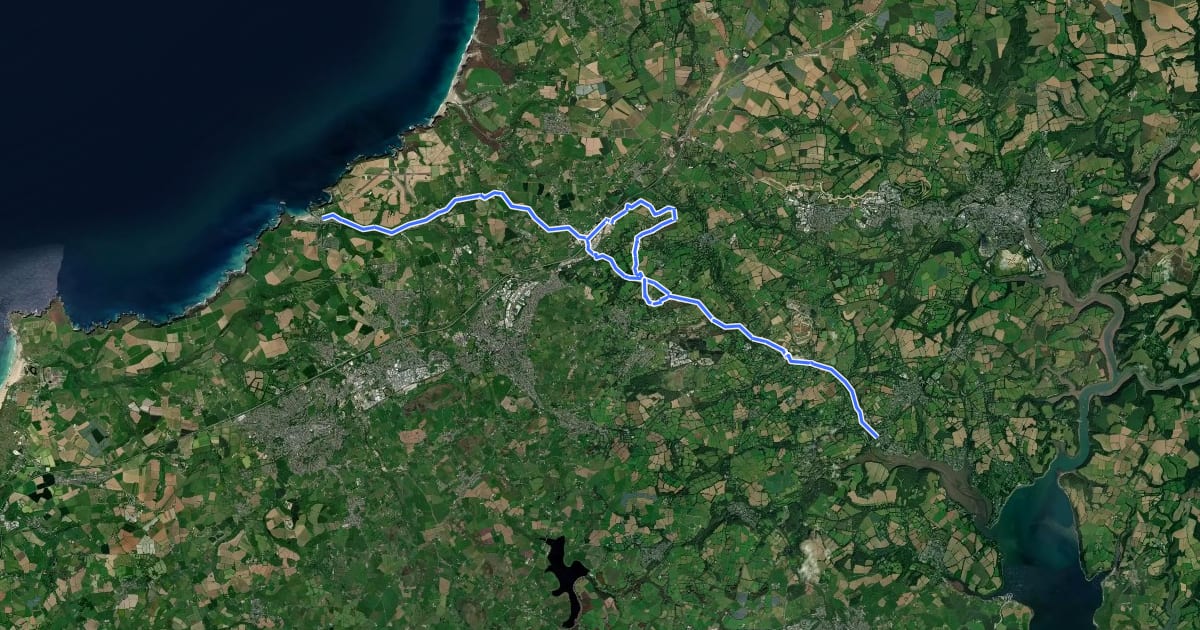 Маршрут Coast to Coast Trail на спутниковом снимке