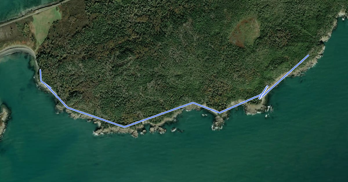 Маршрут Coastal Trail на спутниковом снимке
