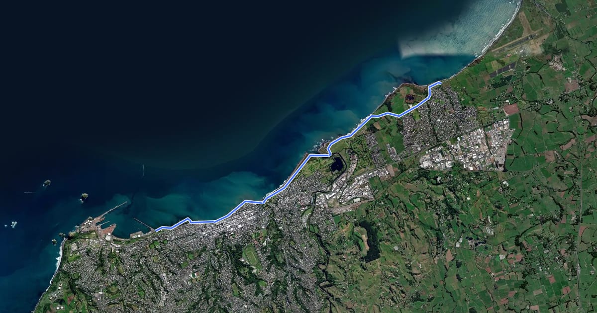 Маршрут Coastal Walkway на спутниковом снимке