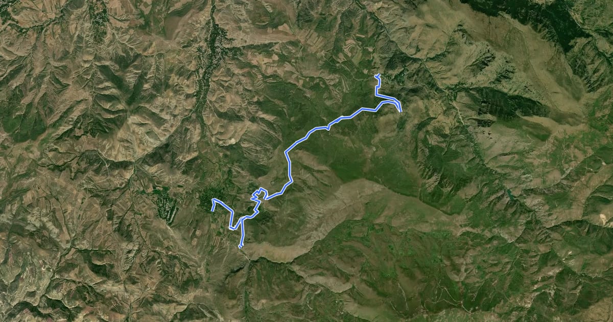 Маршрут Cobblestone Road (Gomk – Martiros Trail) на спутниковом снимке