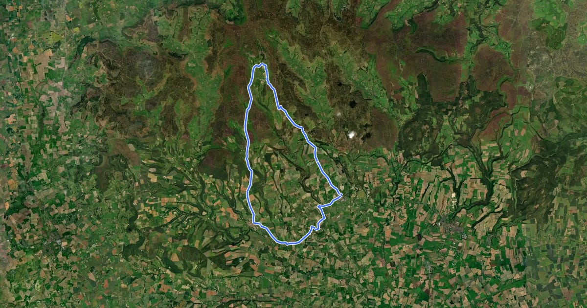 Маршрут Cocayne Loop на спутниковом снимке