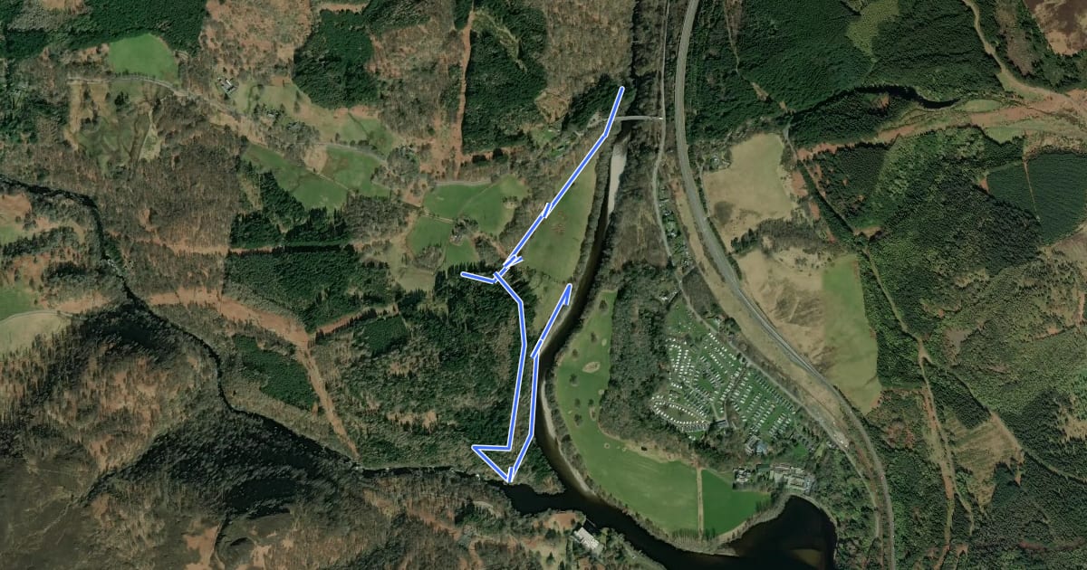 Маршрут Coillebrochain and Linn of Tummel на спутниковом снимке
