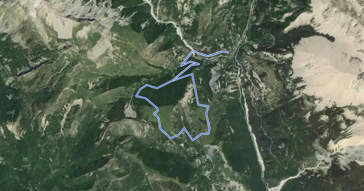 Маршрут Col d'Aune на спутниковом снимке