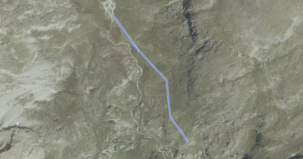 Маршрут Col d'Aussois на спутниковом снимке