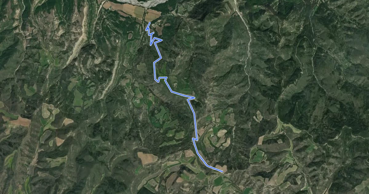 Маршрут Col d'Espinouse (838 m) depuis la D12 на спутниковом снимке