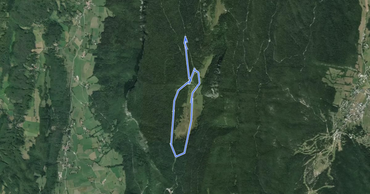 Маршрут Col d'Herbouilly на спутниковом снимке