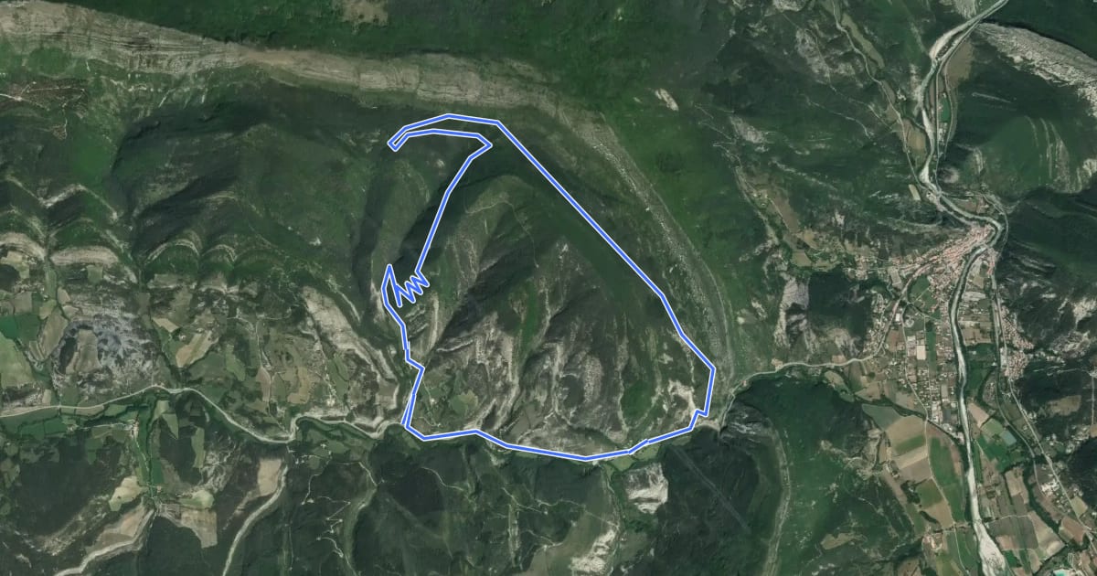 Маршрут Col de Barret на спутниковом снимке