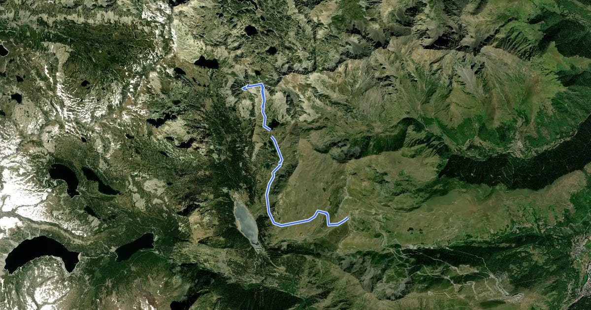 Маршрут Col de Bastanet et Pic de Bastan на спутниковом снимке