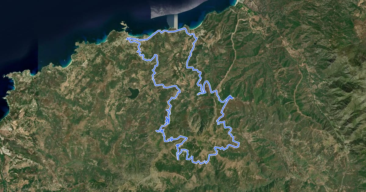 Маршрут Col de Battaglia на спутниковом снимке
