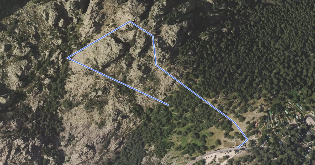 Маршрут Col de Bavella<->Croix de Leccia на спутниковом снимке