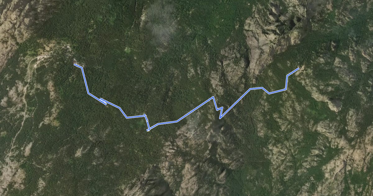 Маршрут Col de Bavella<->Refuge de Paliri на спутниковом снимке