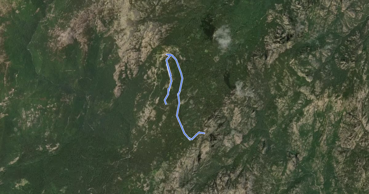 Маршрут Col de Bavella<->Trou de la Bombe на спутниковом снимке
