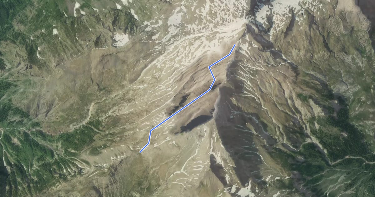 Маршрут Col de Côte-Longue - Col de la Pisse на спутниковом снимке