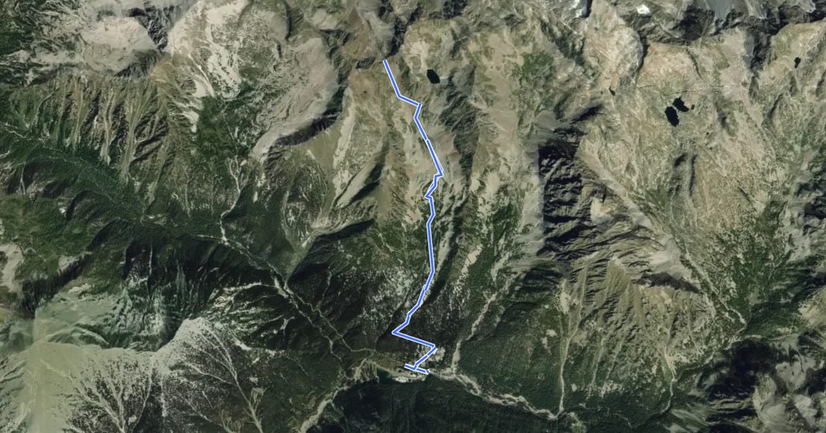 Маршрут Col de Cerise на спутниковом снимке