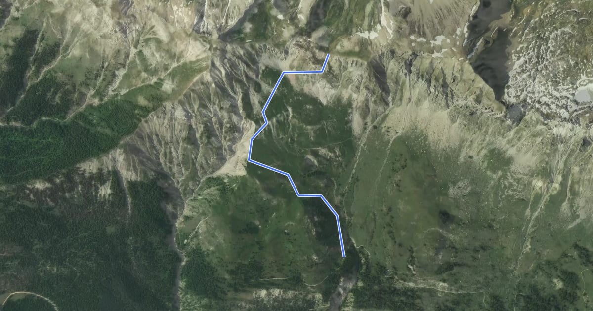 Маршрут Col de Chorges - Combe Belle на спутниковом снимке