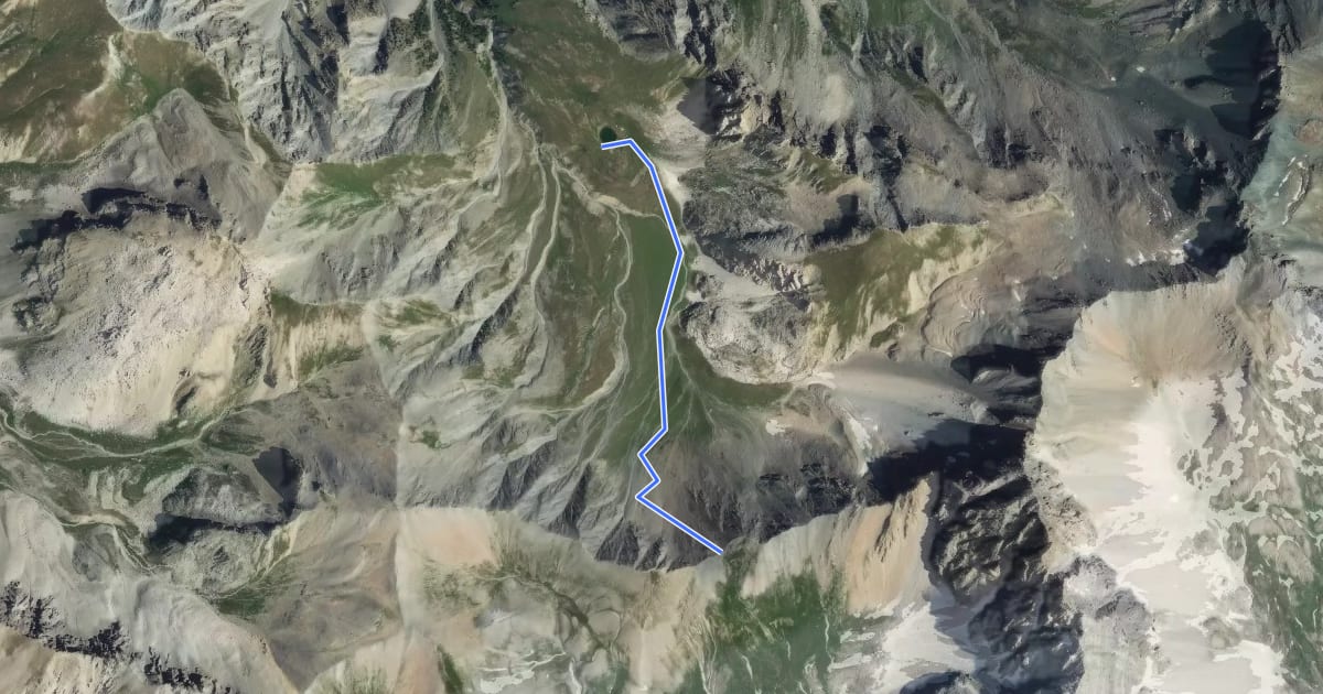 Маршрут Col de Clausis - Lac de Clausis на спутниковом снимке