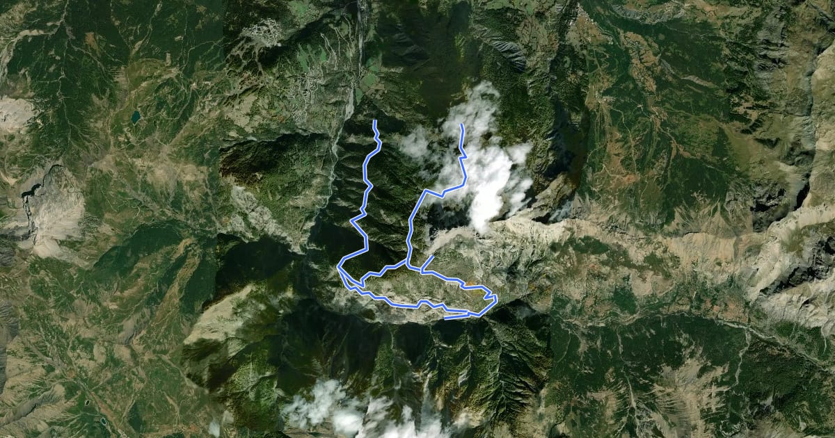 Маршрут Col de Cloche et Baume Longe на спутниковом снимке