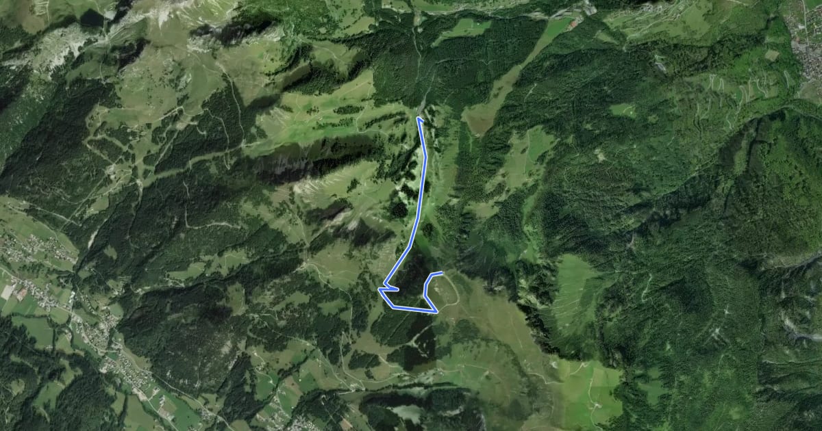 Маршрут Col de Croix на спутниковом снимке