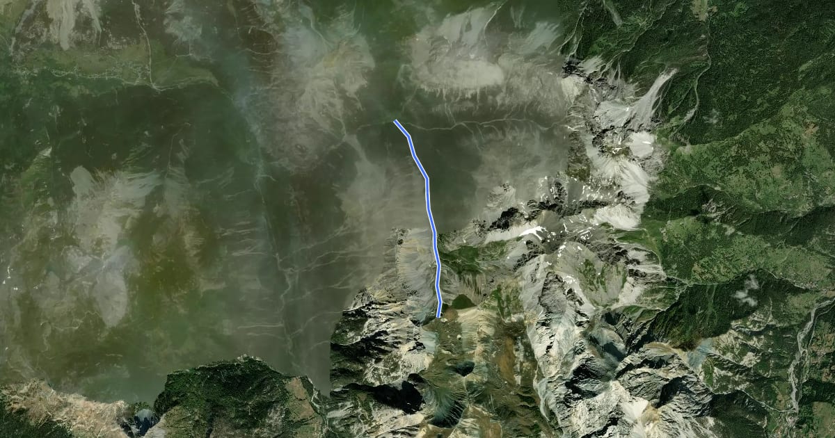 Маршрут Col de Dormillouse - Chalet des Acles на спутниковом снимке