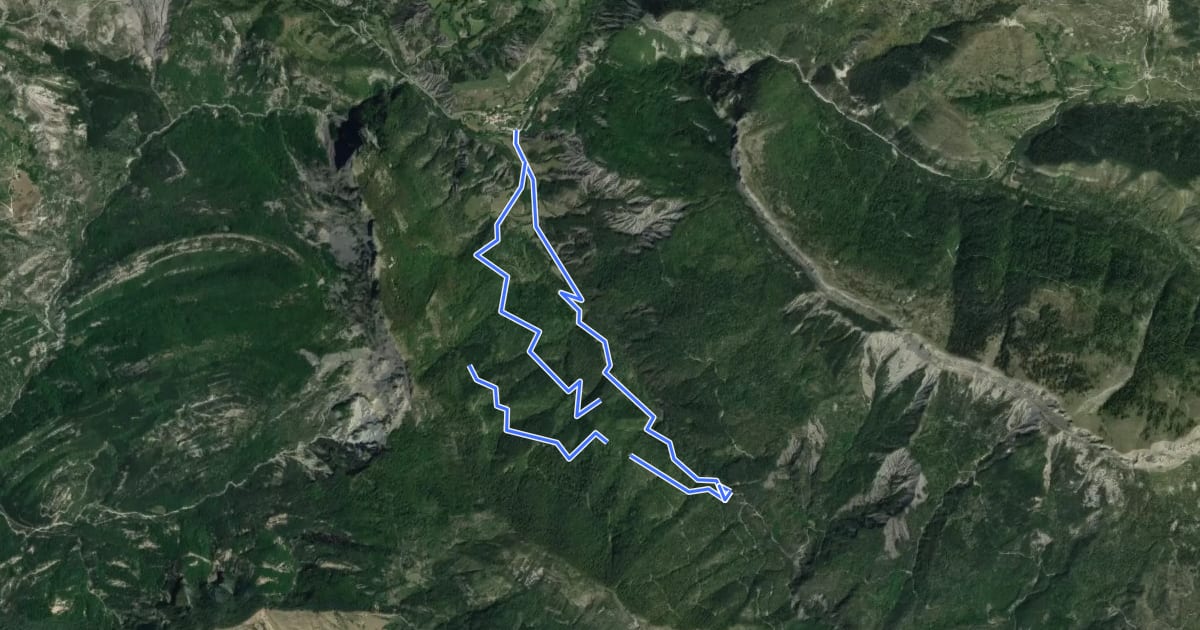 Маршрут Col de Fontbelle на спутниковом снимке