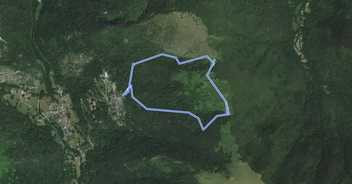 Маршрут Col de Gamel via Col de Foujoul на спутниковом снимке