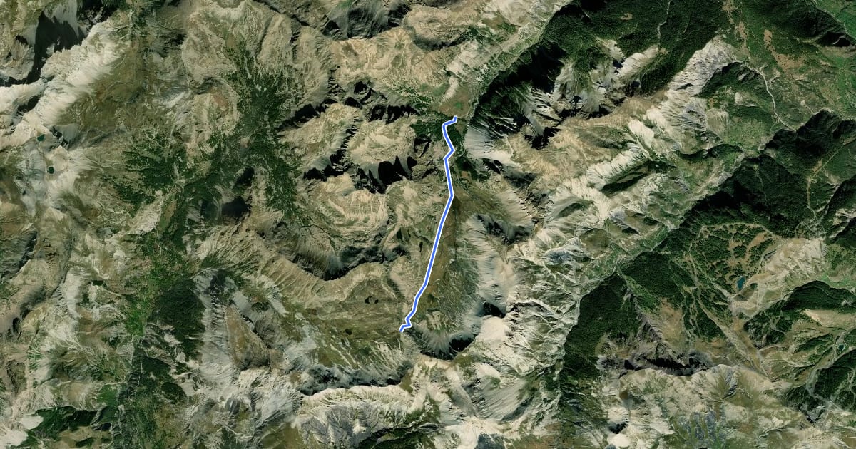 Маршрут Col de Gialorgues на спутниковом снимке