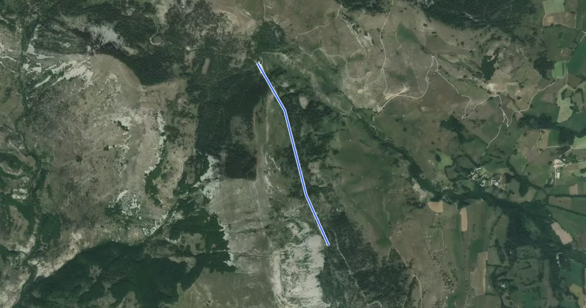 Маршрут Col de Gleize - Folletière на спутниковом снимке
