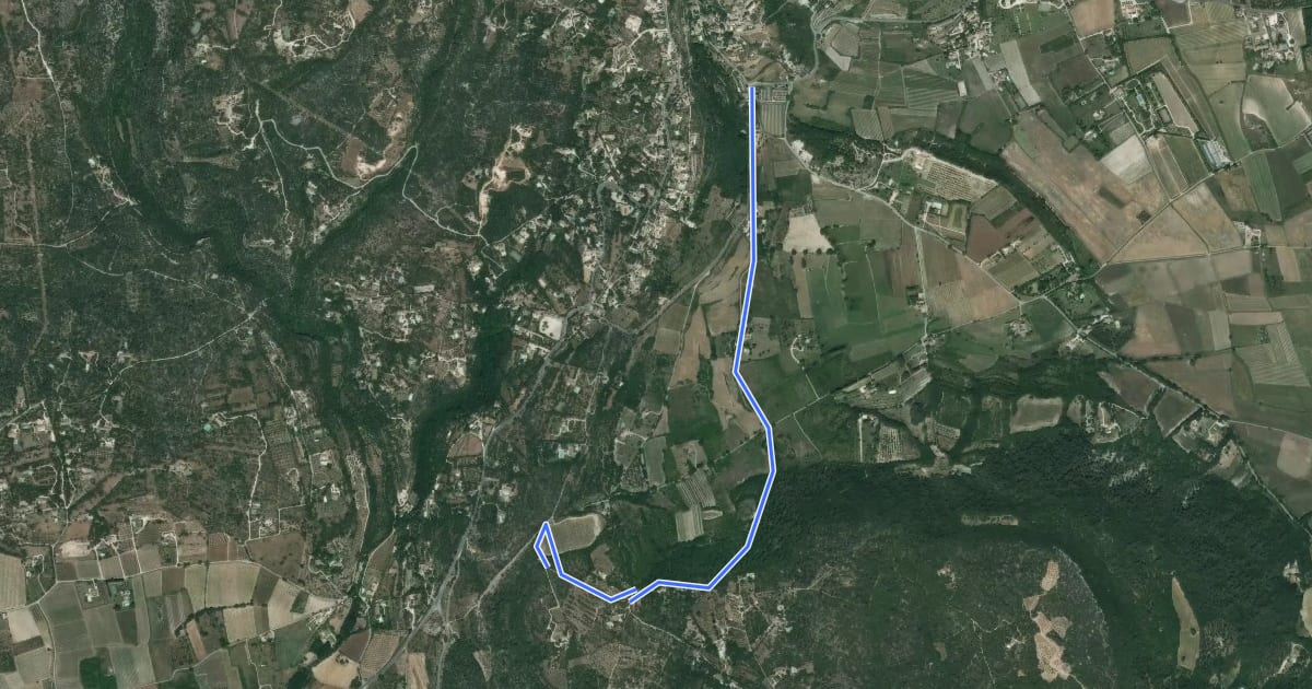 Маршрут Col de Gordes - La Gorbelière на спутниковом снимке