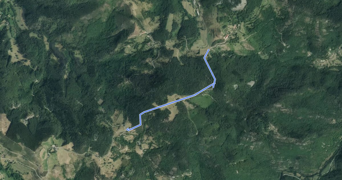 Маршрут Col de Joux - Croix du Planas на спутниковом снимке