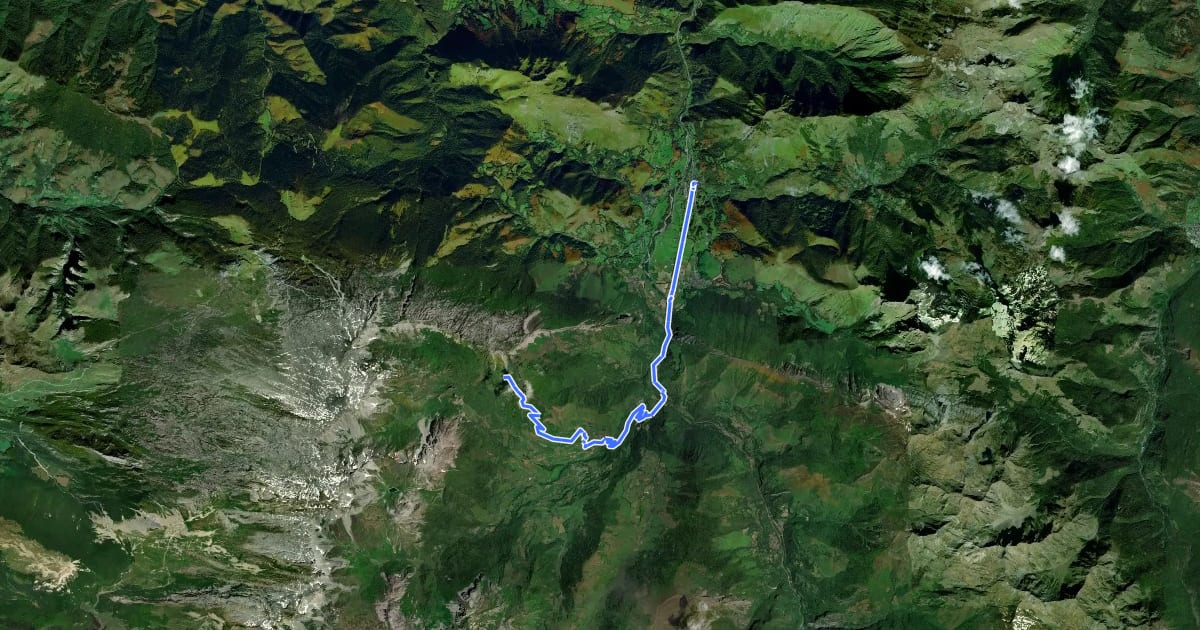 Маршрут Col de l'Abérouat на спутниковом снимке