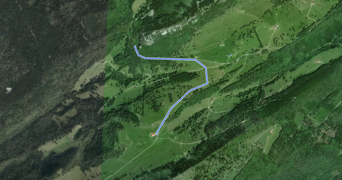Маршрут Col de l'Aiguillon-Grange Neuve на спутниковом снимке