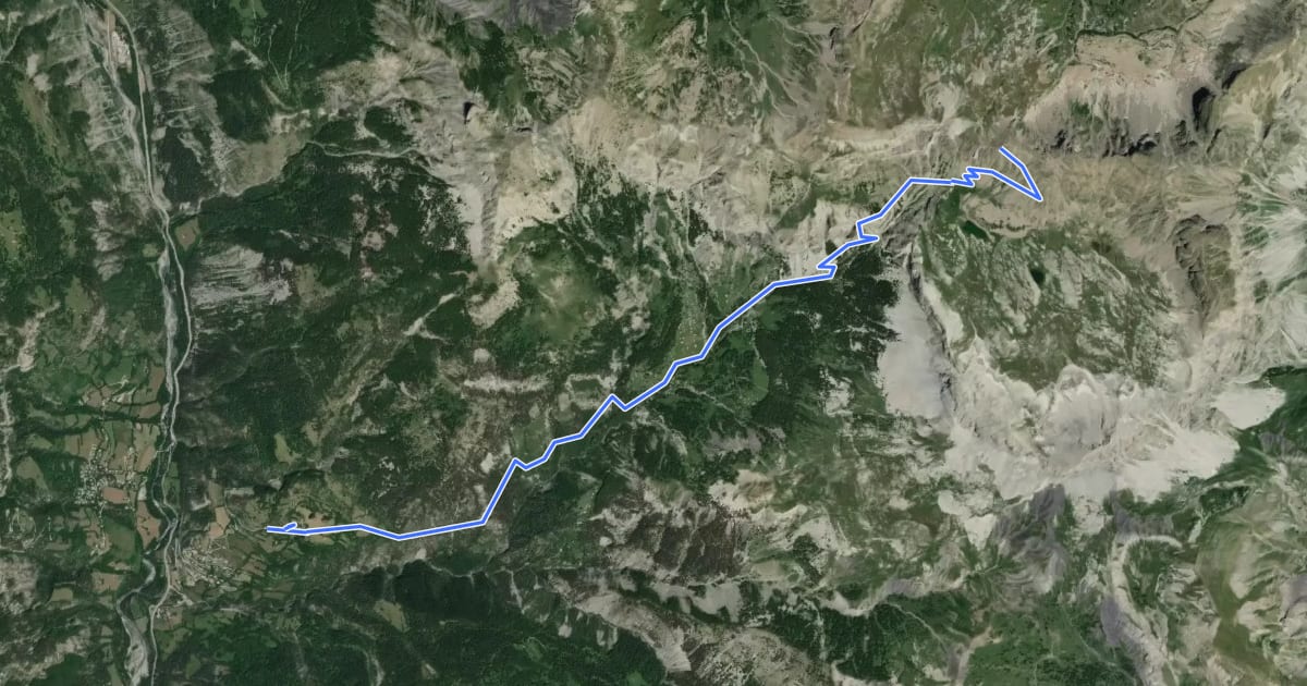 Маршрут Col de l'Encombrette (2 527 m) на спутниковом снимке