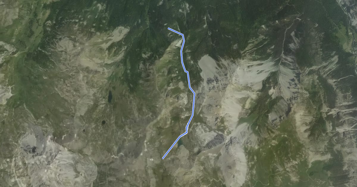 Маршрут Col de l'Oule - Point Côte на спутниковом снимке