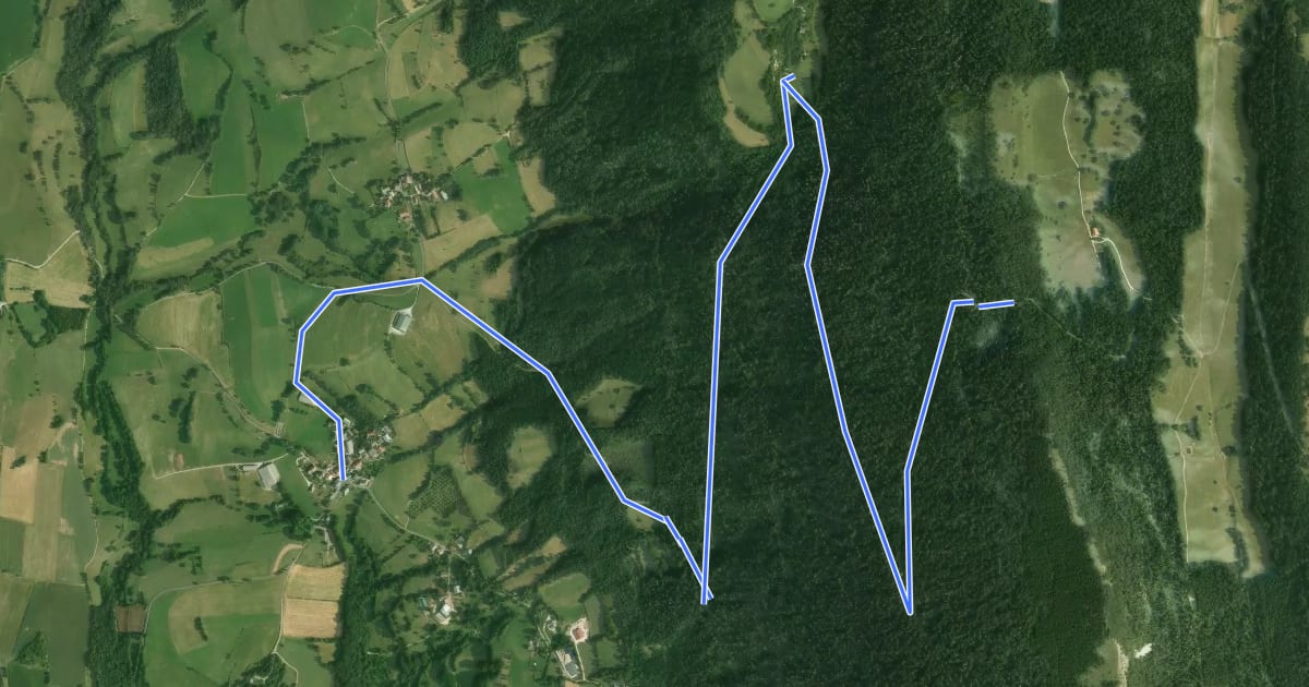Маршрут Col de la Biche depuis Brénaz на спутниковом снимке