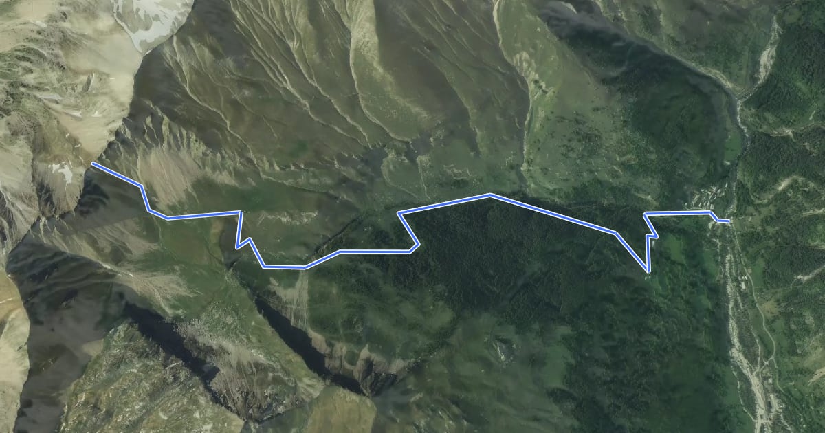 Маршрут Col de la Coupa на спутниковом снимке