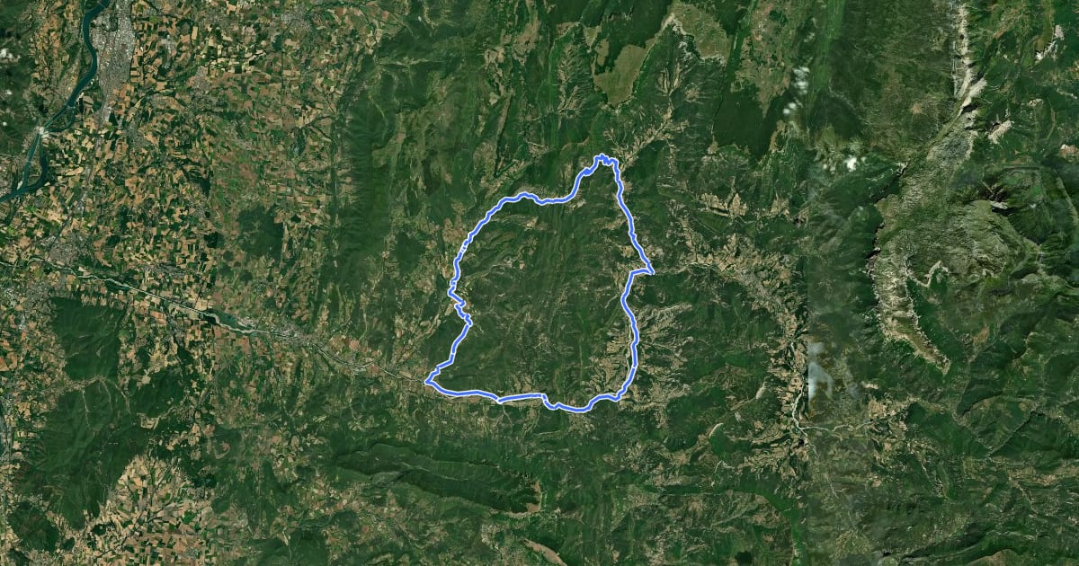 Маршрут Col de la Croix на спутниковом снимке