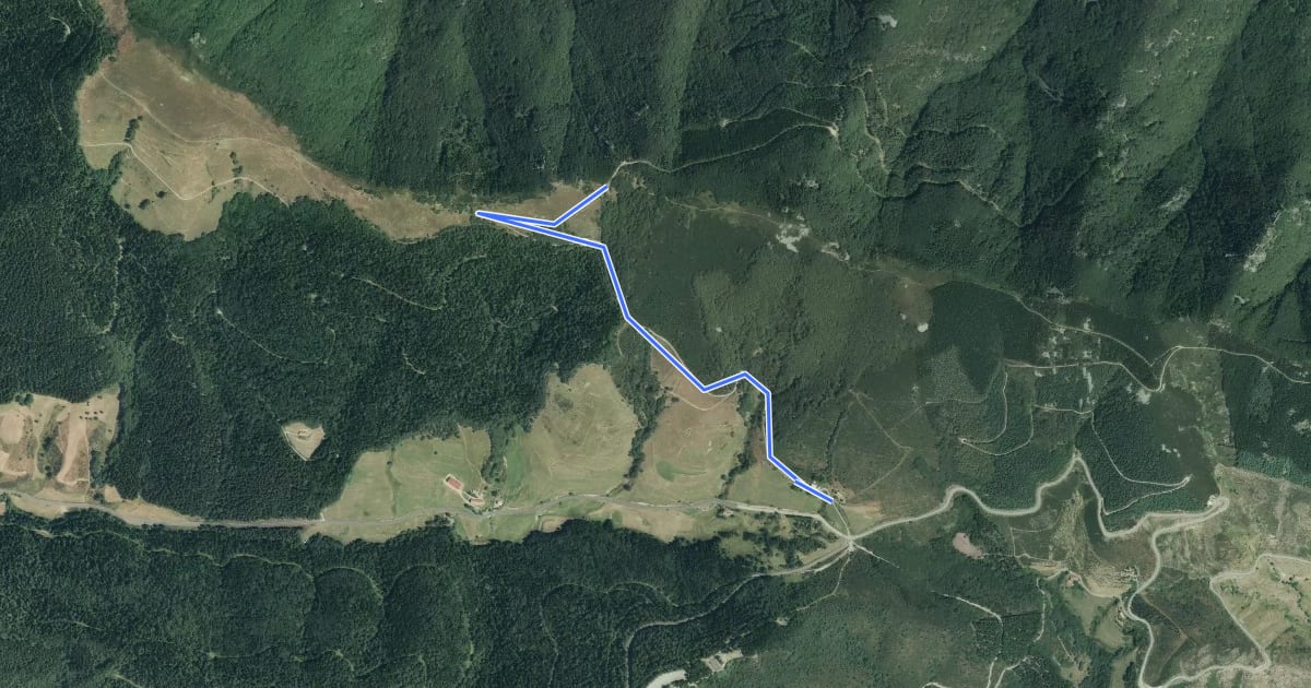 Маршрут Col de la Croix de Bauzon - Rocher des Taillades на спутниковом снимке