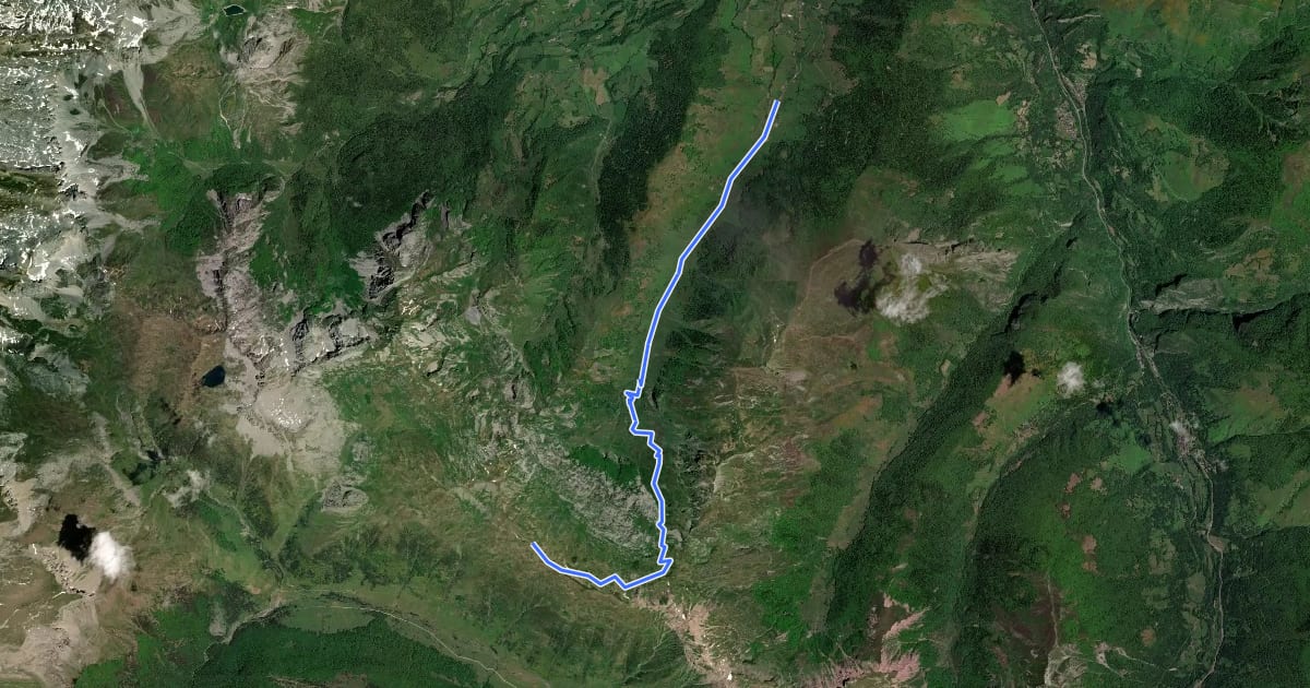 Маршрут Col de la Cuarde par Aumet asp55 на спутниковом снимке