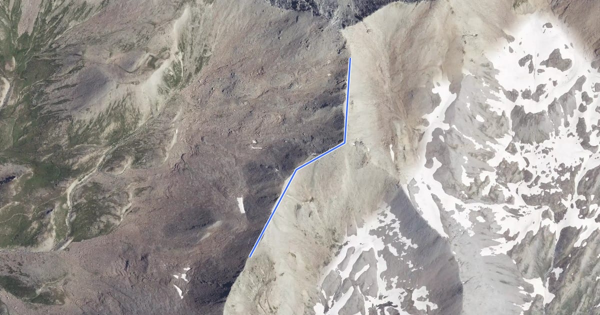 Маршрут Col de la Cula - Col Nord du Cristillan на спутниковом снимке