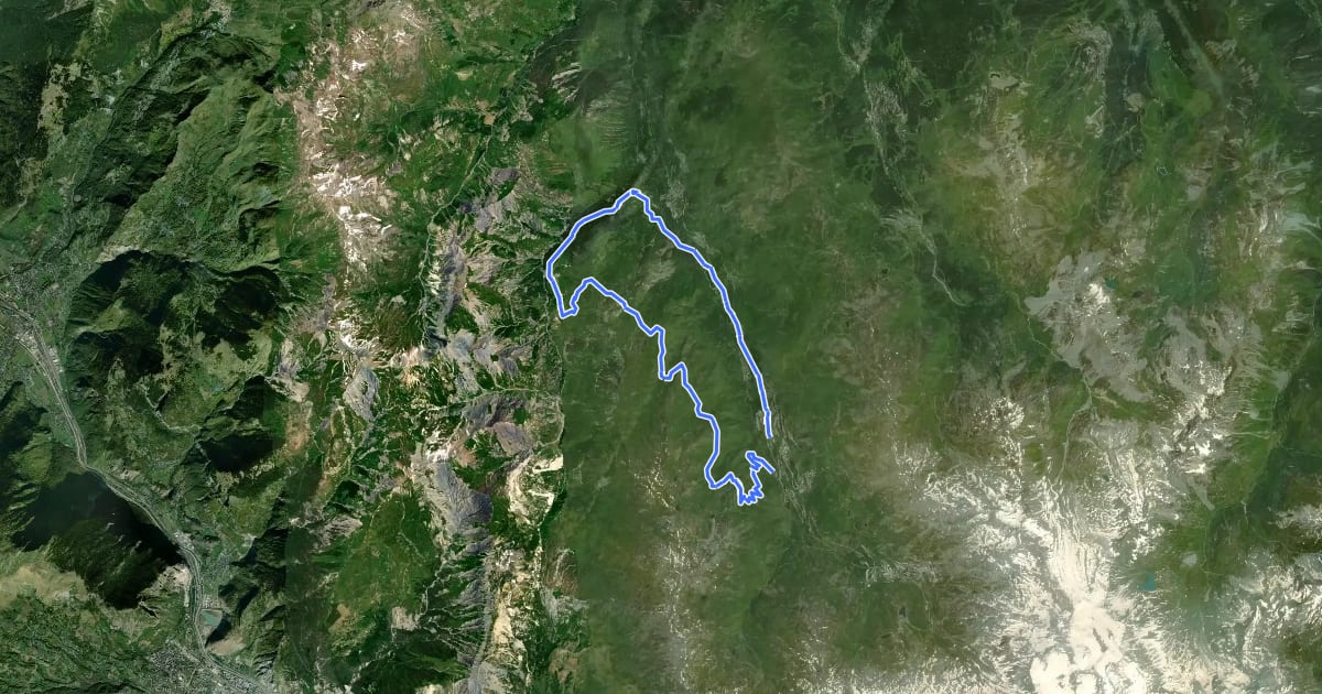 Маршрут Col de la fenêtre на спутниковом снимке